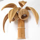 Paire d’appliques « cocotier/palmier » en rotin