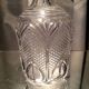 Pressed glass liqueur carafe molded table art