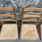 6 straw chairs 1960
