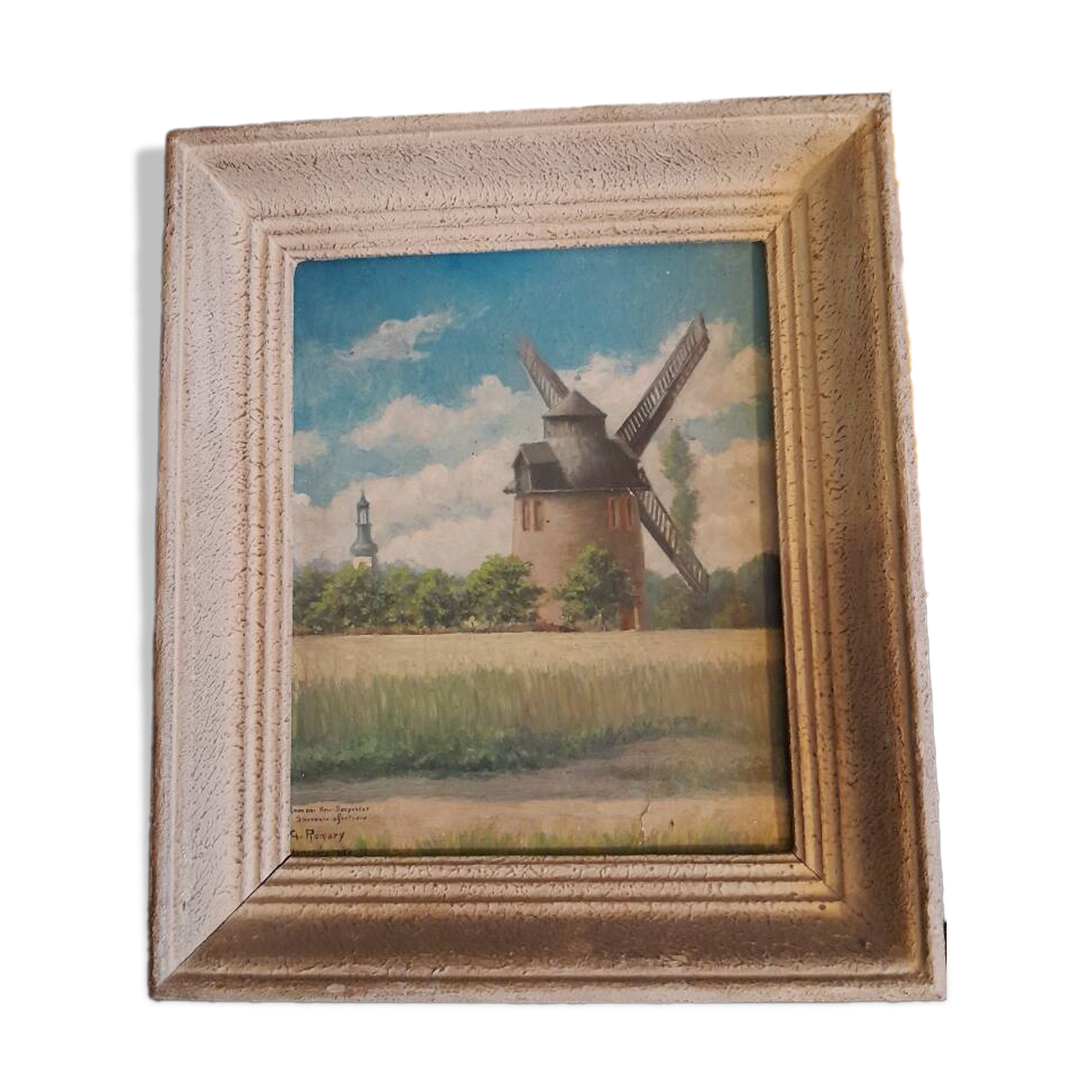 Landscape painting from Merseburg, 1916