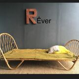 Bed basket rattan bench
