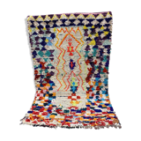 Multicolor carpet in boucherouite fabric 140x220cm