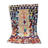 Multicolor carpet in boucherouite fabric 140x220cm