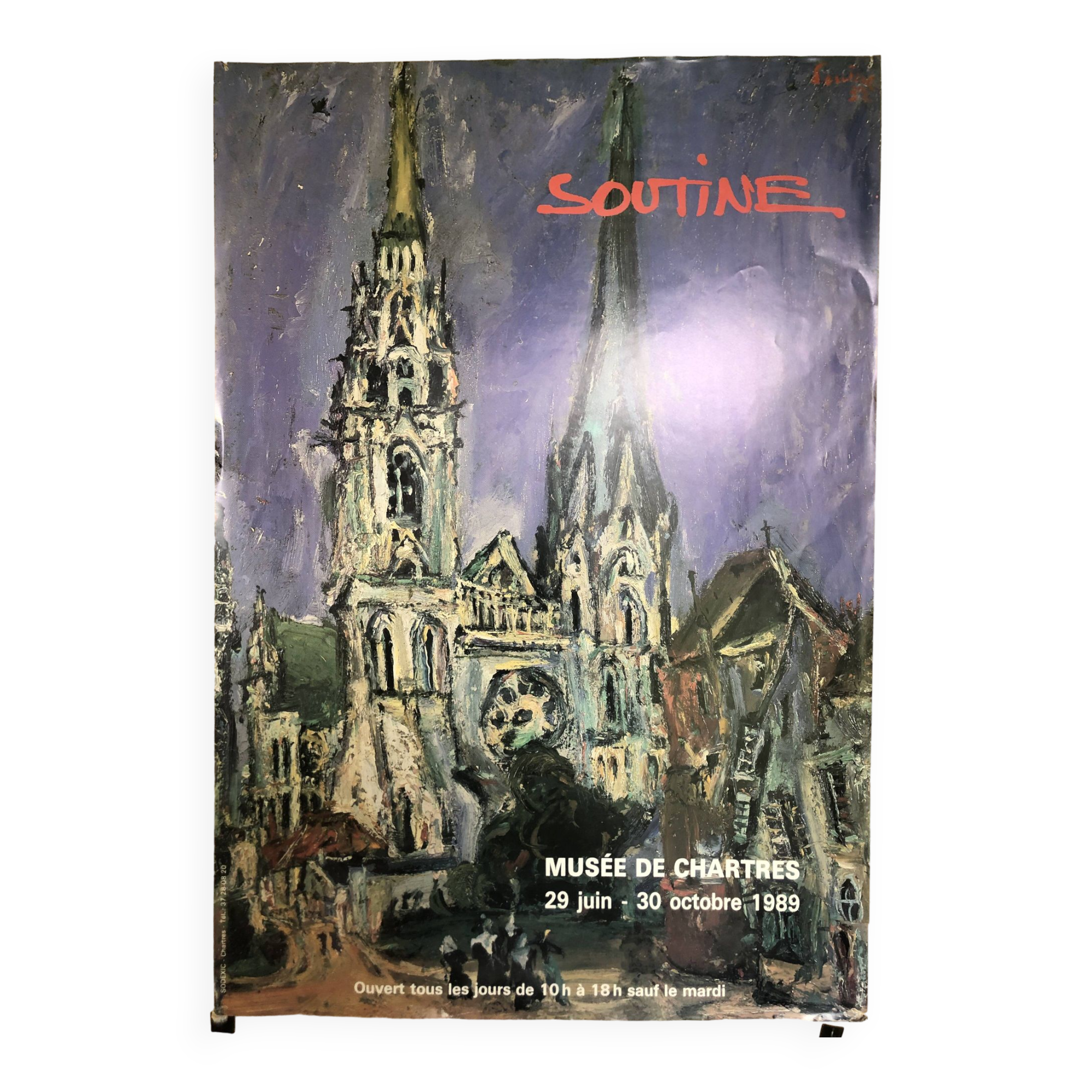 Poster Soutine museum of Chartres 1989