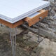 Set table chairs formica bicolor white and wood, feet eiffel, SIF, 70s, its 4 chairs