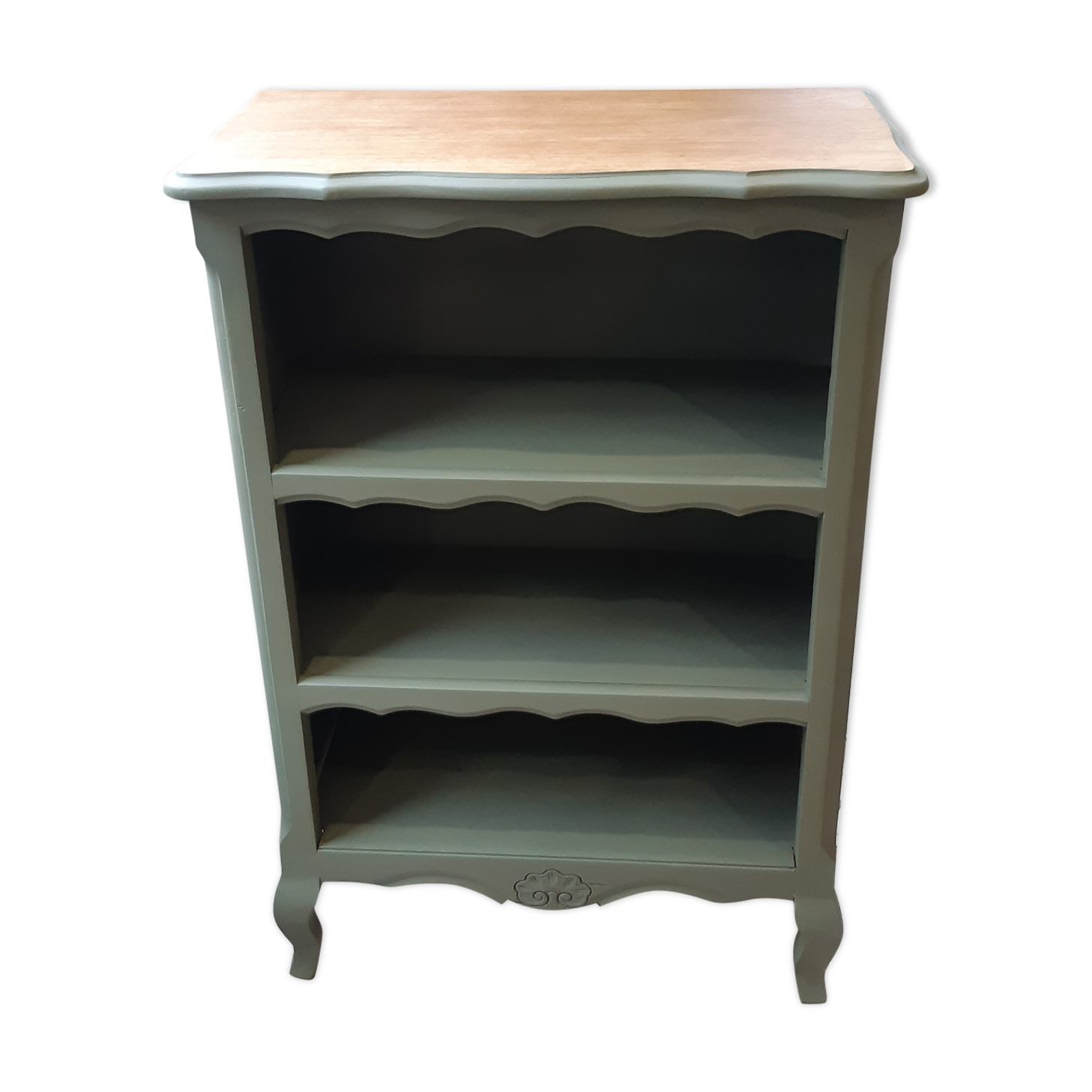 Bibus bookcase wood and khaki green