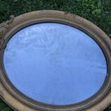 Miroir ancien ovale ancien