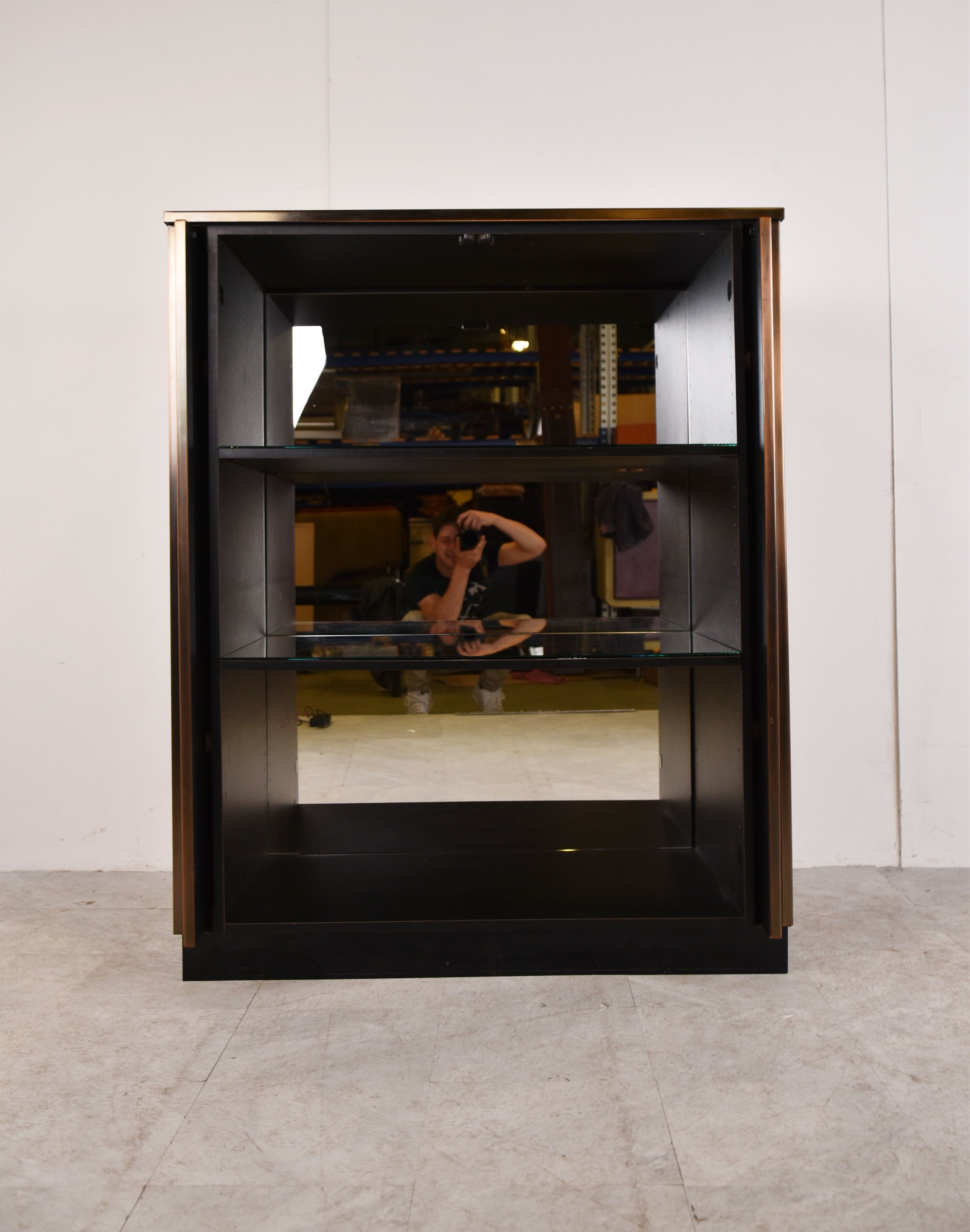 Vintage  belgochrom bar cabinet, 1980s