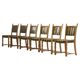 Chaises de salle à manger en chêne danois moderne brutaliste des années 1960 par Henning Kjærnulf