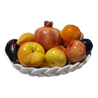 Vintage ceramic fruit basket Spain
