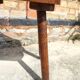 Tabouret rustique en bois massif