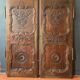 Antique carved wooden cabinet doors, 18th century
