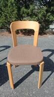 Pair of chairs by Bruno Rey in wood and fabric