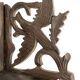 Etagère d'angle ancienne en bois sculpté oiseaux XIXe