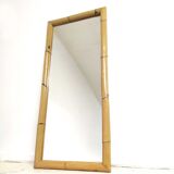 Rectangular vintage bamboo mirror 1m by 45cm