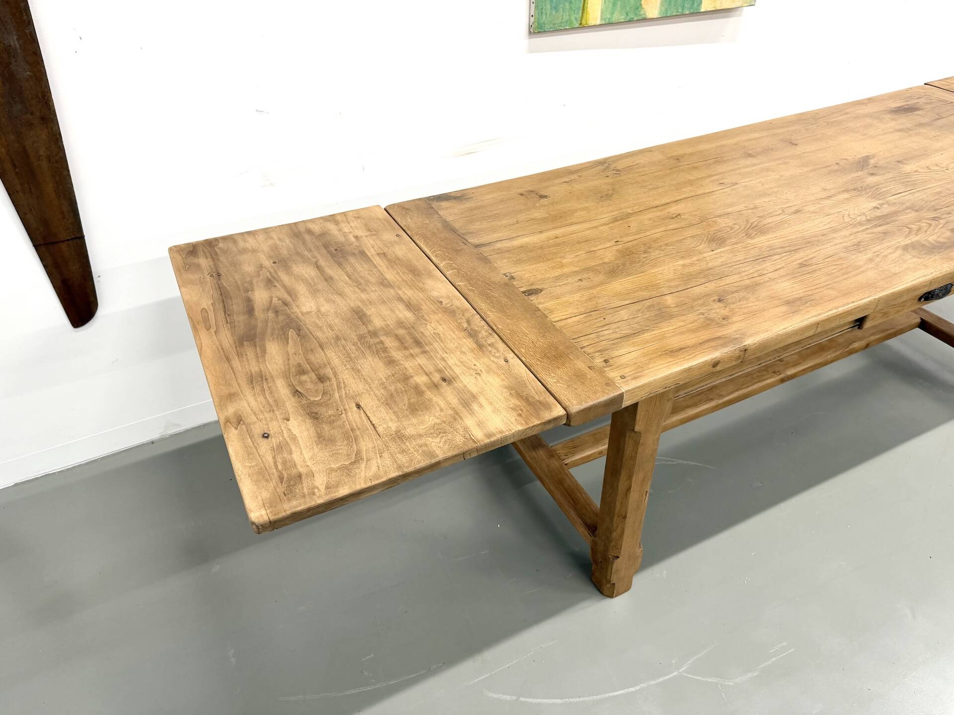 Extendable oak table, 1950s