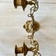 Pair of brass wall candle holders