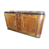 1930s-Era sideboard in rio rosewood and Portor marble