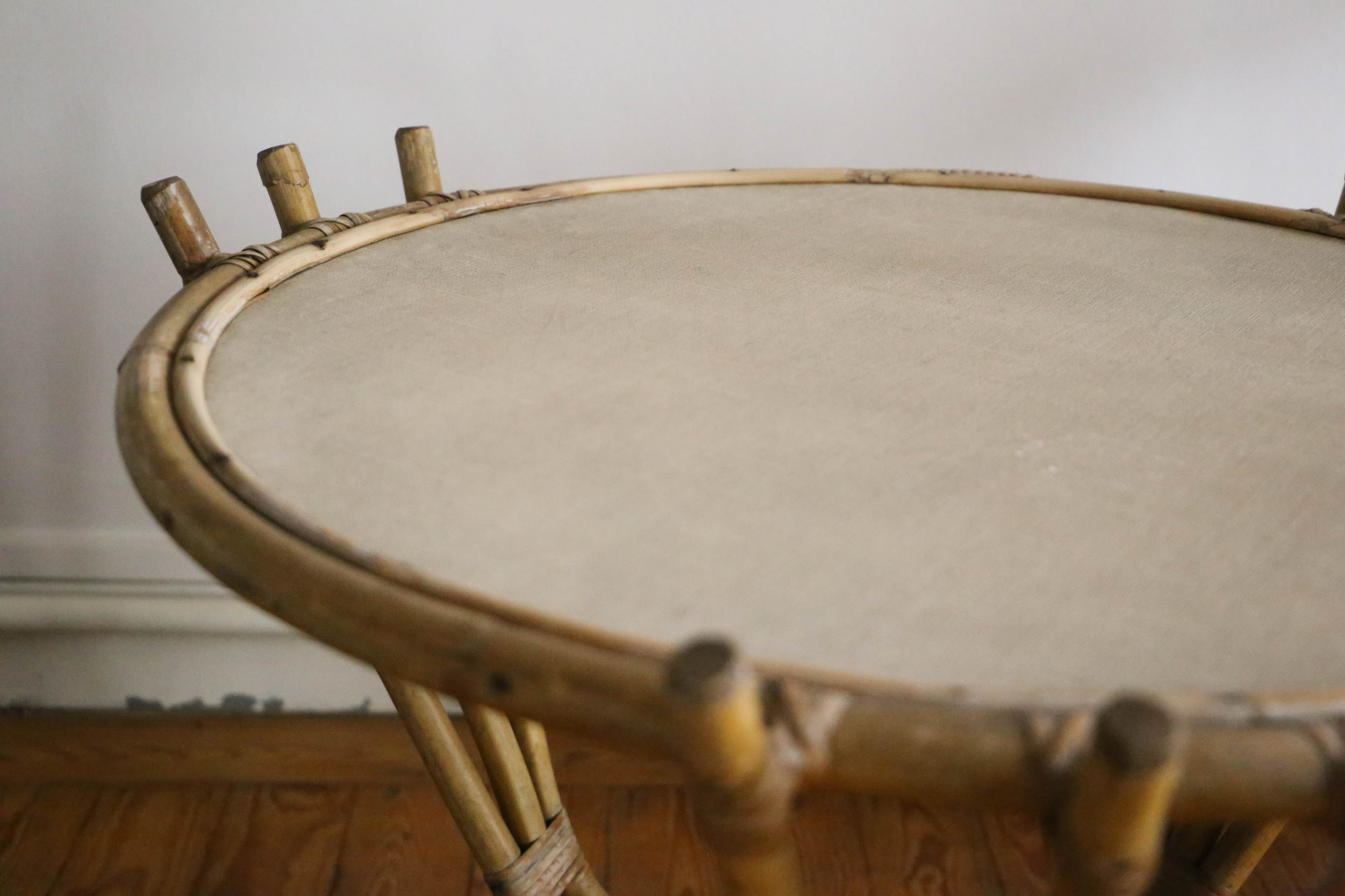 Nice rattan coffee table, vintage