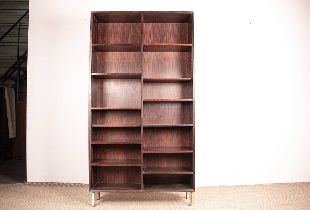 Large Danish high bookshelf in rosewood by Erik Brouer 1960.