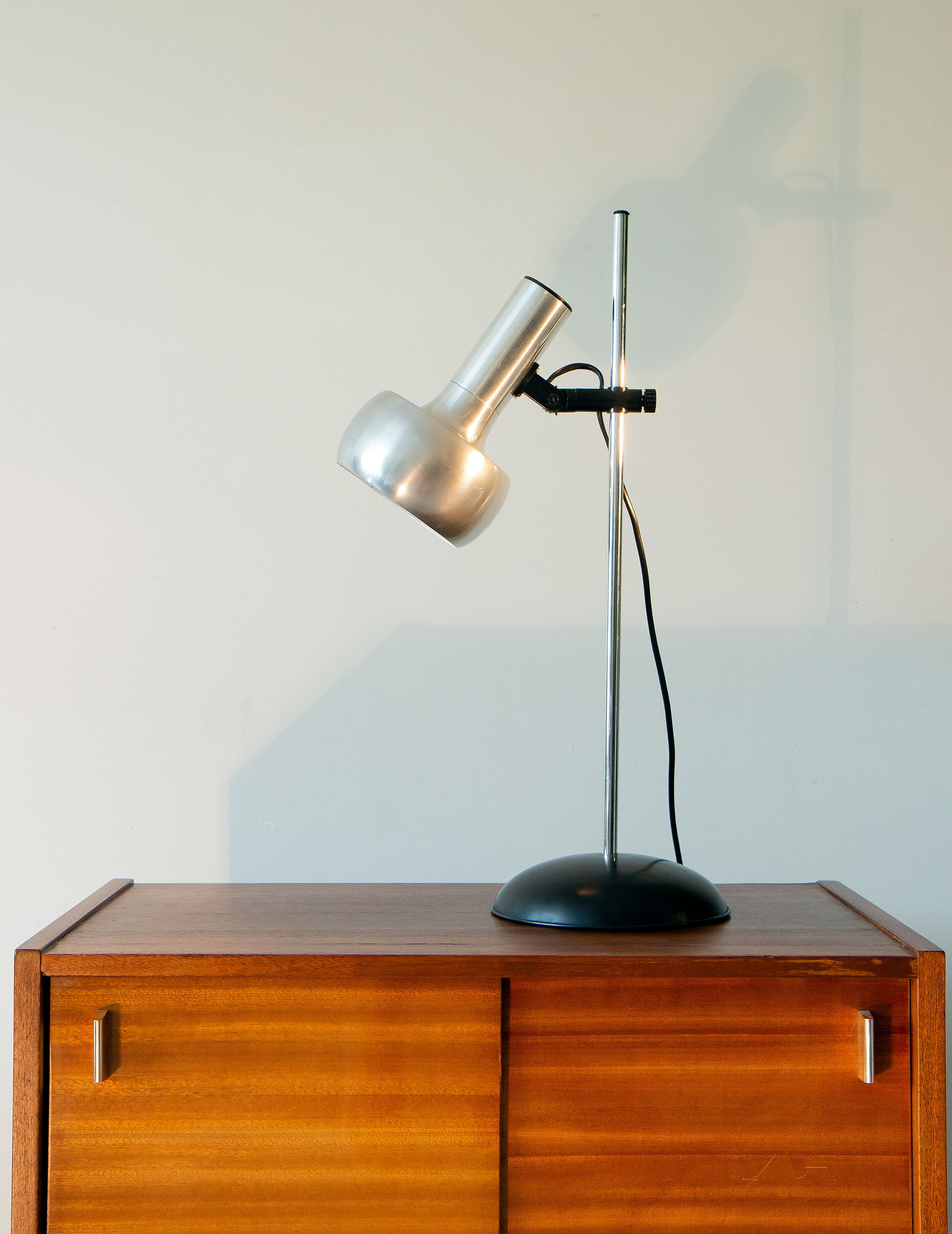 Desk lamp, aluminum and steel space age 1970