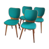 Set of 4 Baumann chairs series n°800 by Max Bill