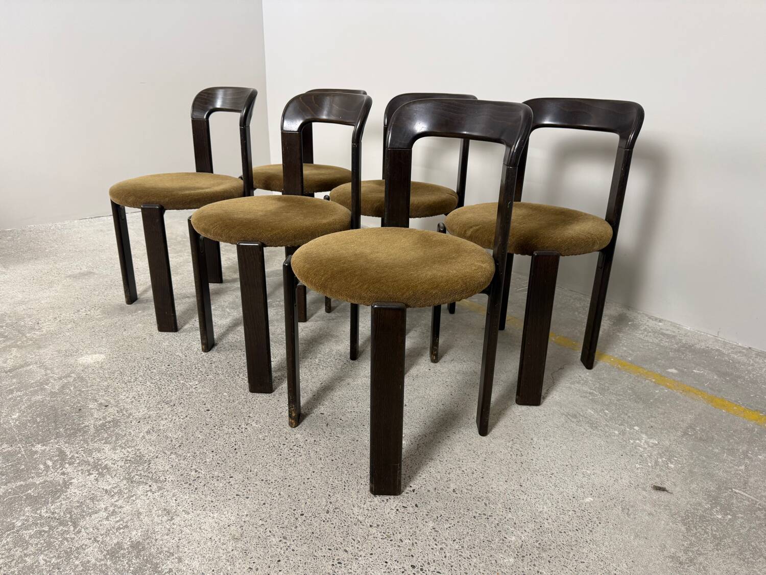 Set of 6 Bruno Rey chairs, Switzerland, 1970s