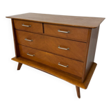 Ancienne commode vintage design français des années 50 pieds compas
