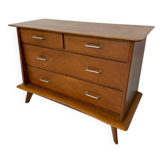Ancienne commode vintage design français des années 50 pieds compas
