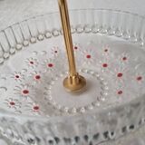 Paloma series glass tiered tray, Attributed to Walther Glas. 1970