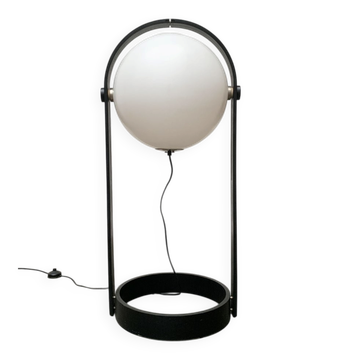 Vintage space-style floor lamp in plastic and plywood Type 128 by Temde, 1960s.