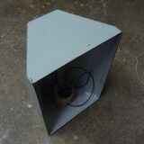 Industrial suspension in enamelled folded metal, vintage 60s