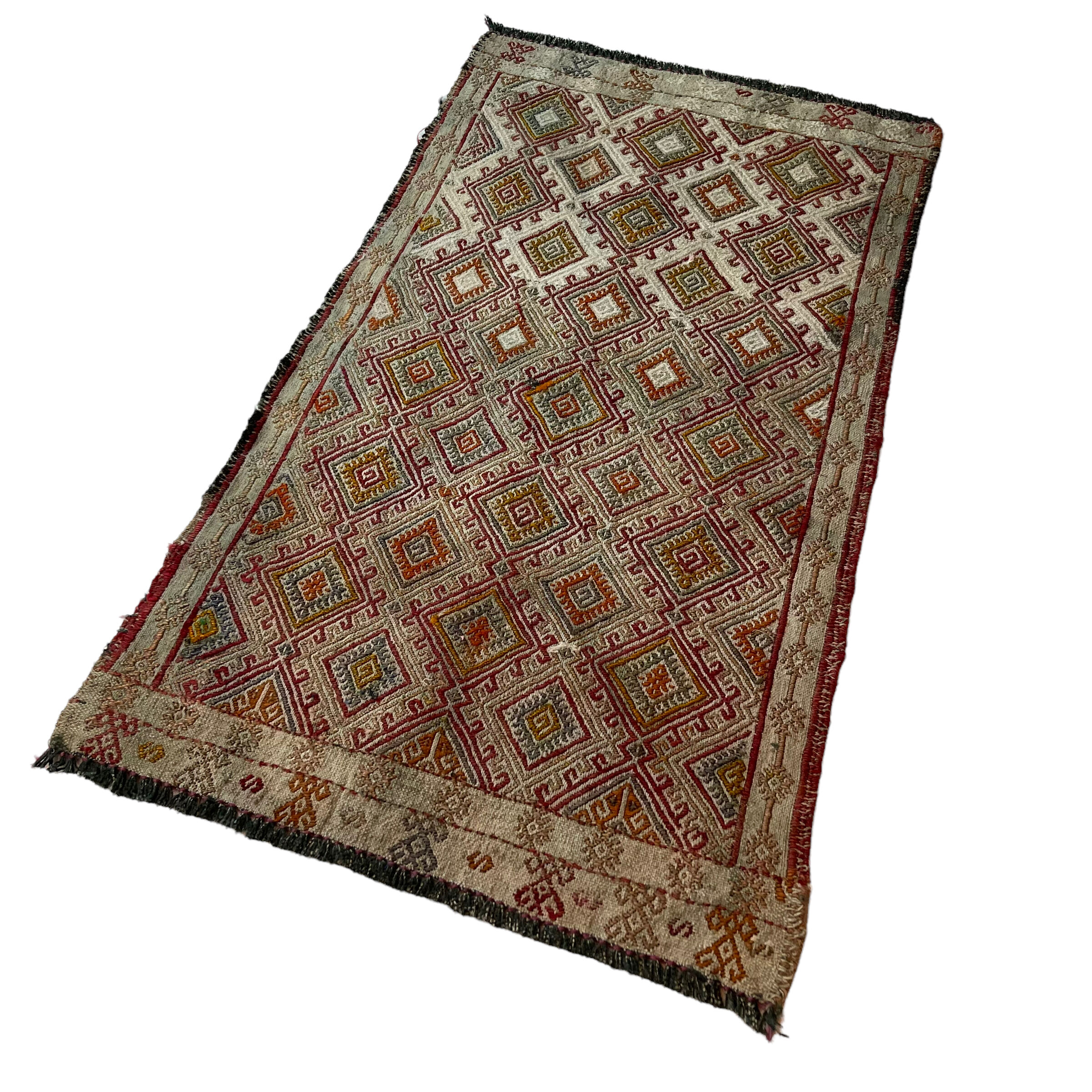 Vintage Turkish Kilim Rug , 90 x 50 cm