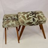 Duo of stools in 50s beech fully restored