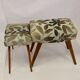 Duo of stools in 50s beech fully restored