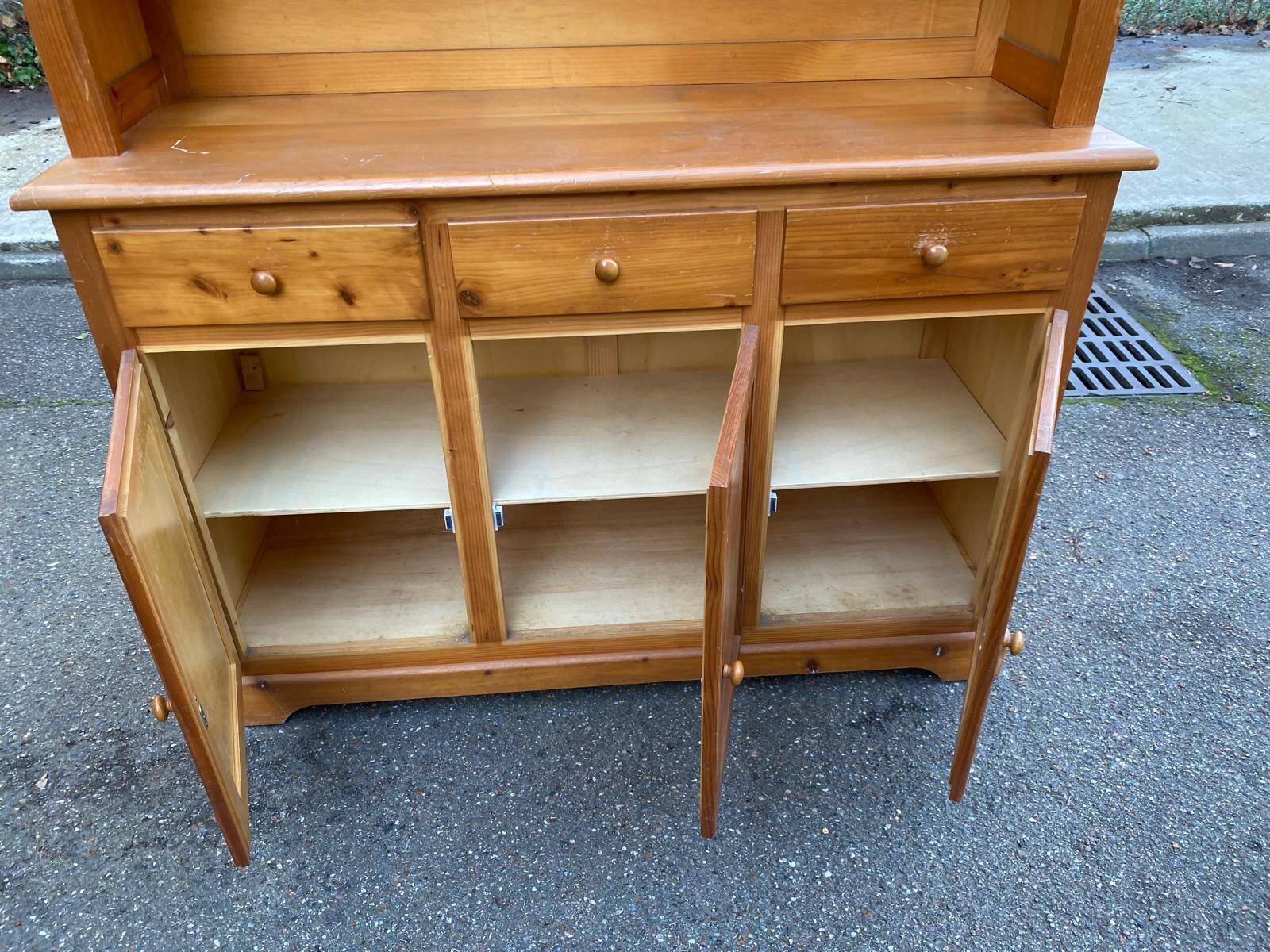 Scandinavian wardrobe in solid pine from the 1980s.