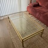 Vintage gold metal coffee table