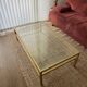 Table basse vintage en métal doré