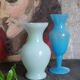 Duo de vases en opaline d'Italie vintages