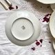 6 old Sologne Lamotte porcelain flat plates with gilding