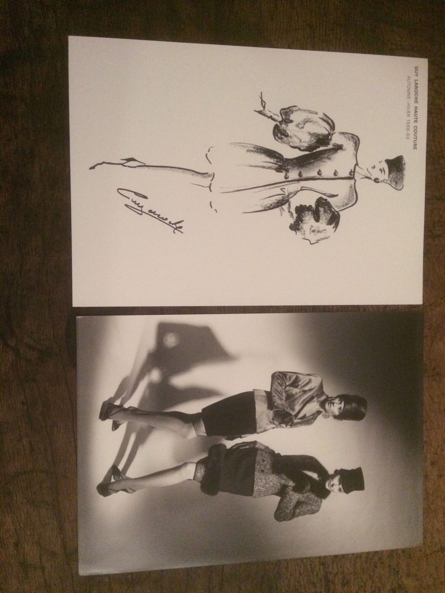 Nice illustration of mode accompanied by a press photograph by guy laroche