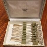 Set of 11 silver-plated cake/oyster forks Guildart 1960 vintage