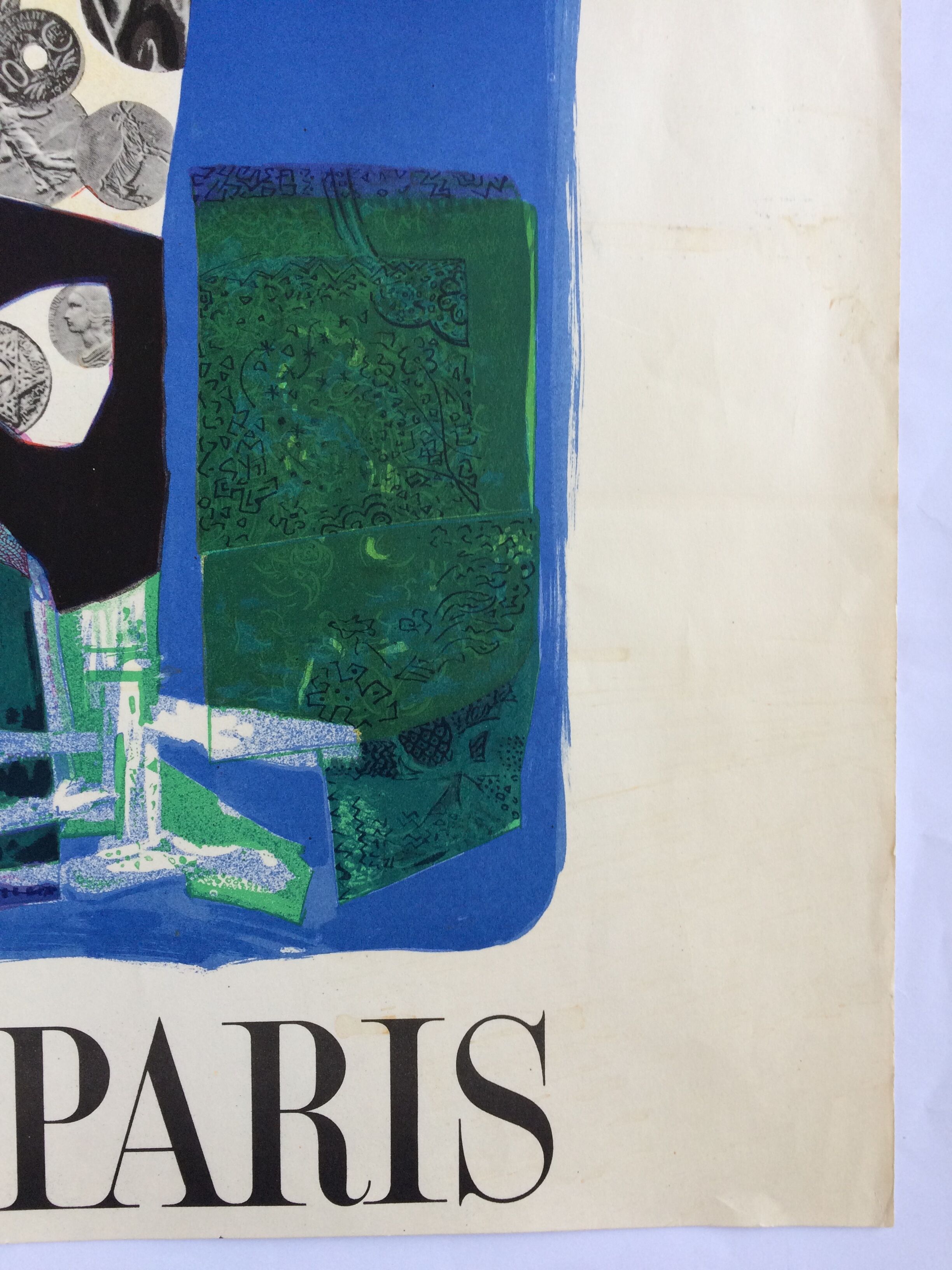 Affiche lithographique de Roger Bezombes, La Monnaie de Paris, 1968-69