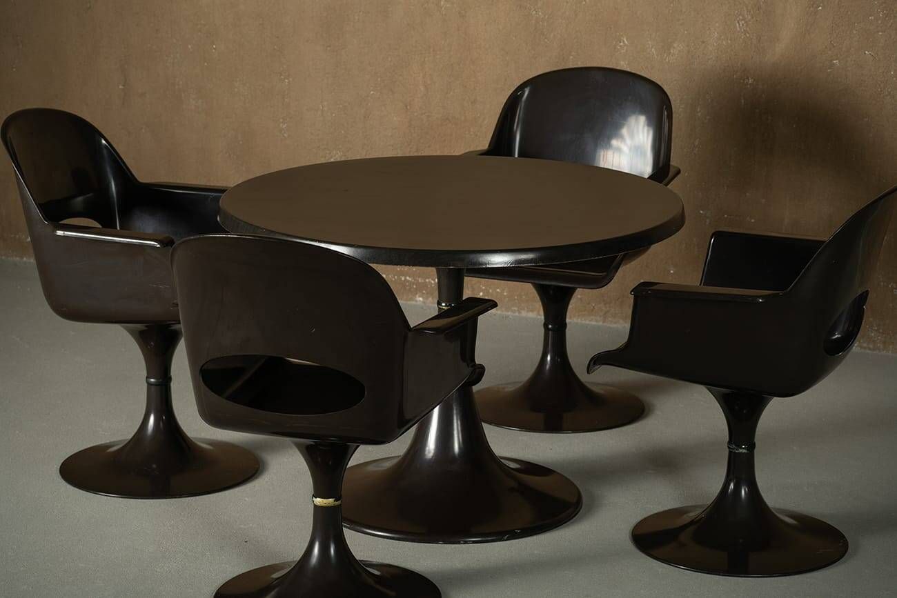 Space Age dining set by Kurz, Germany 1970s