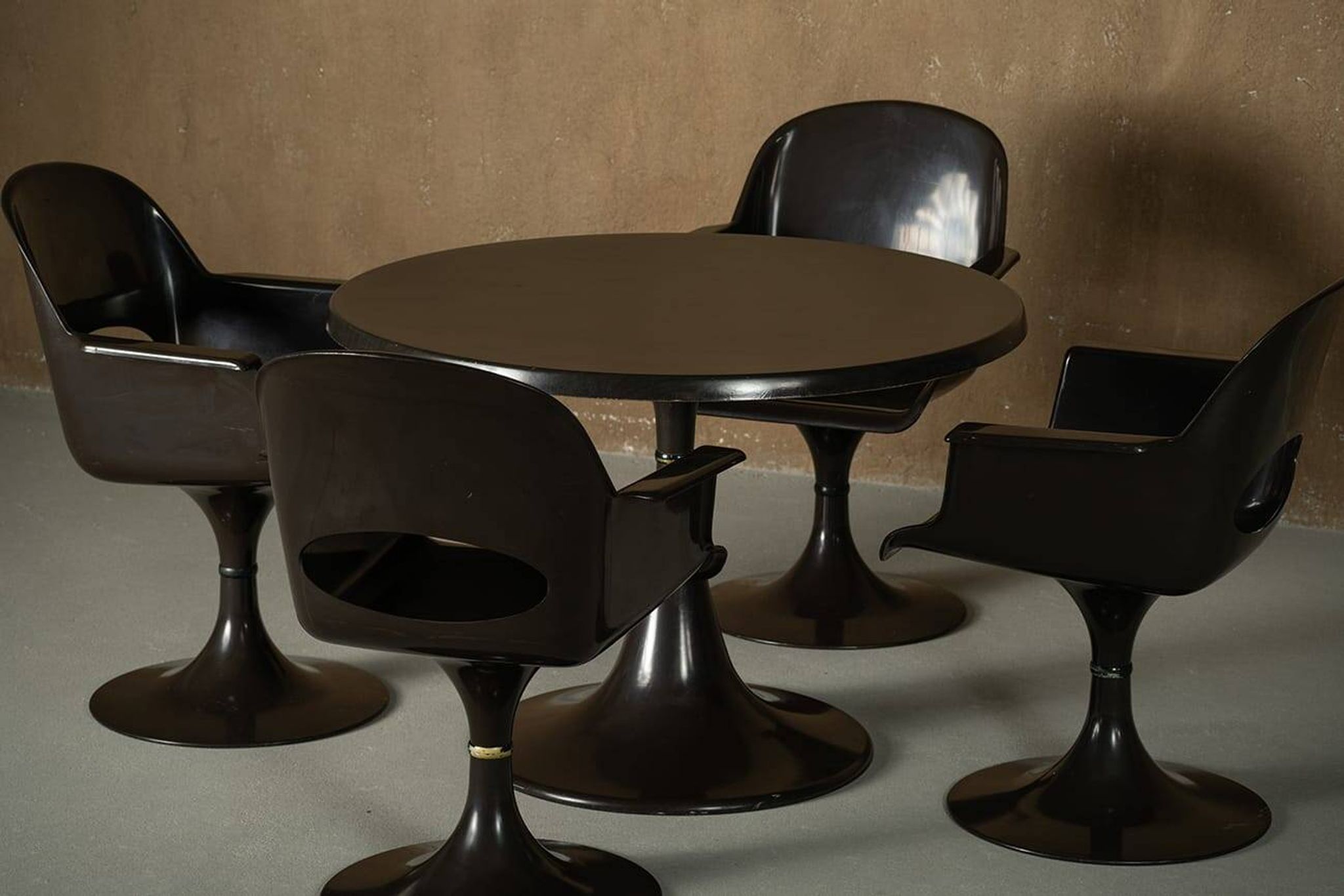 Ensemble de salle à manger Space Age par Kurz, Allemagne, années 1970.