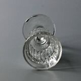 Vintage set of 4 hollow-ribbed tulip liqueur glasses