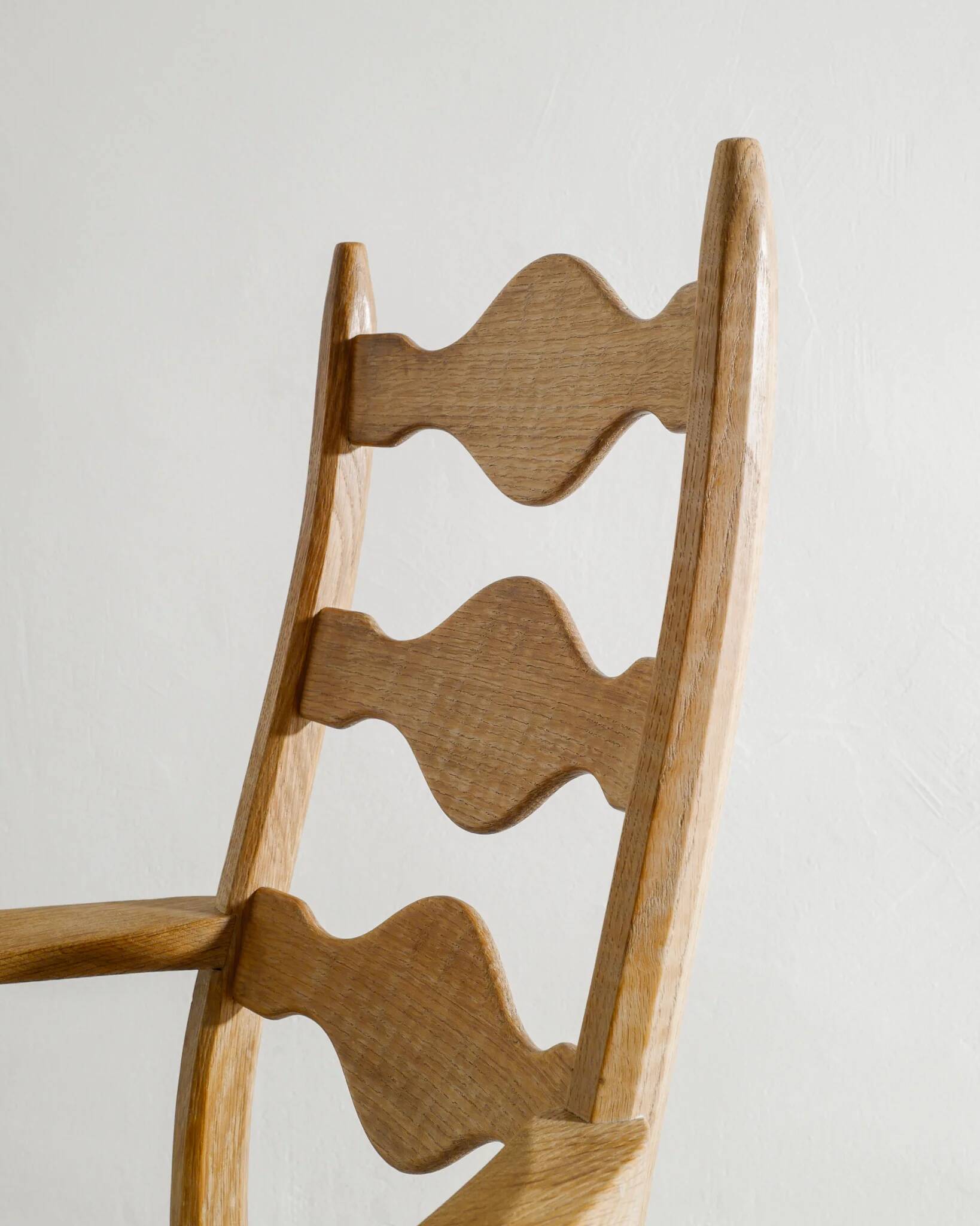 Vintage Danish Sculptural Wooden Armchairs by Henning Kjaernulf, 1950s