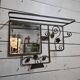 Art Deco coat rack in hammered wrought iron, 1950s.