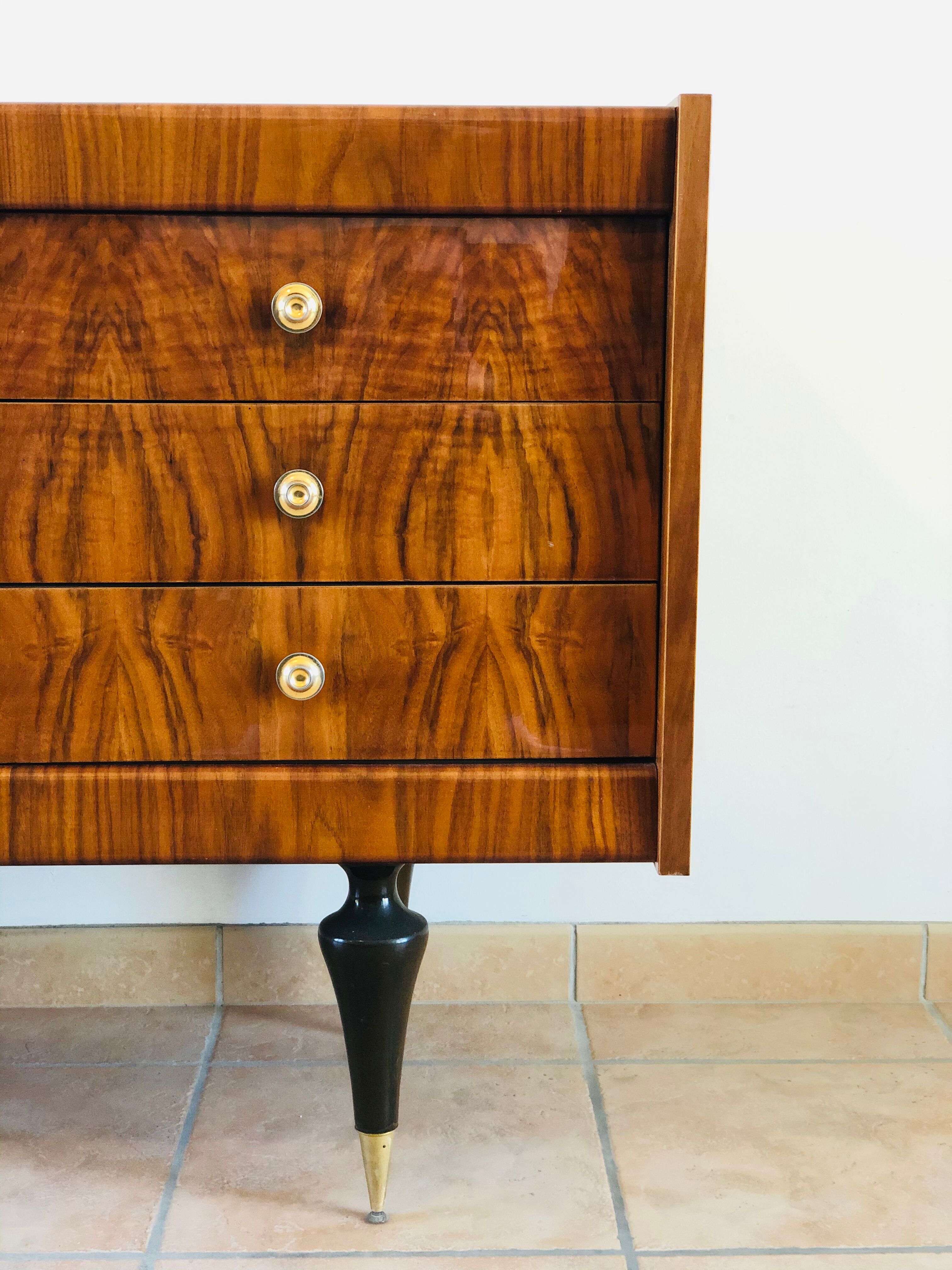 Walnut art deco sideboard