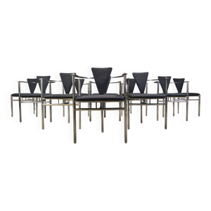 10 chaises de salle à - 1980